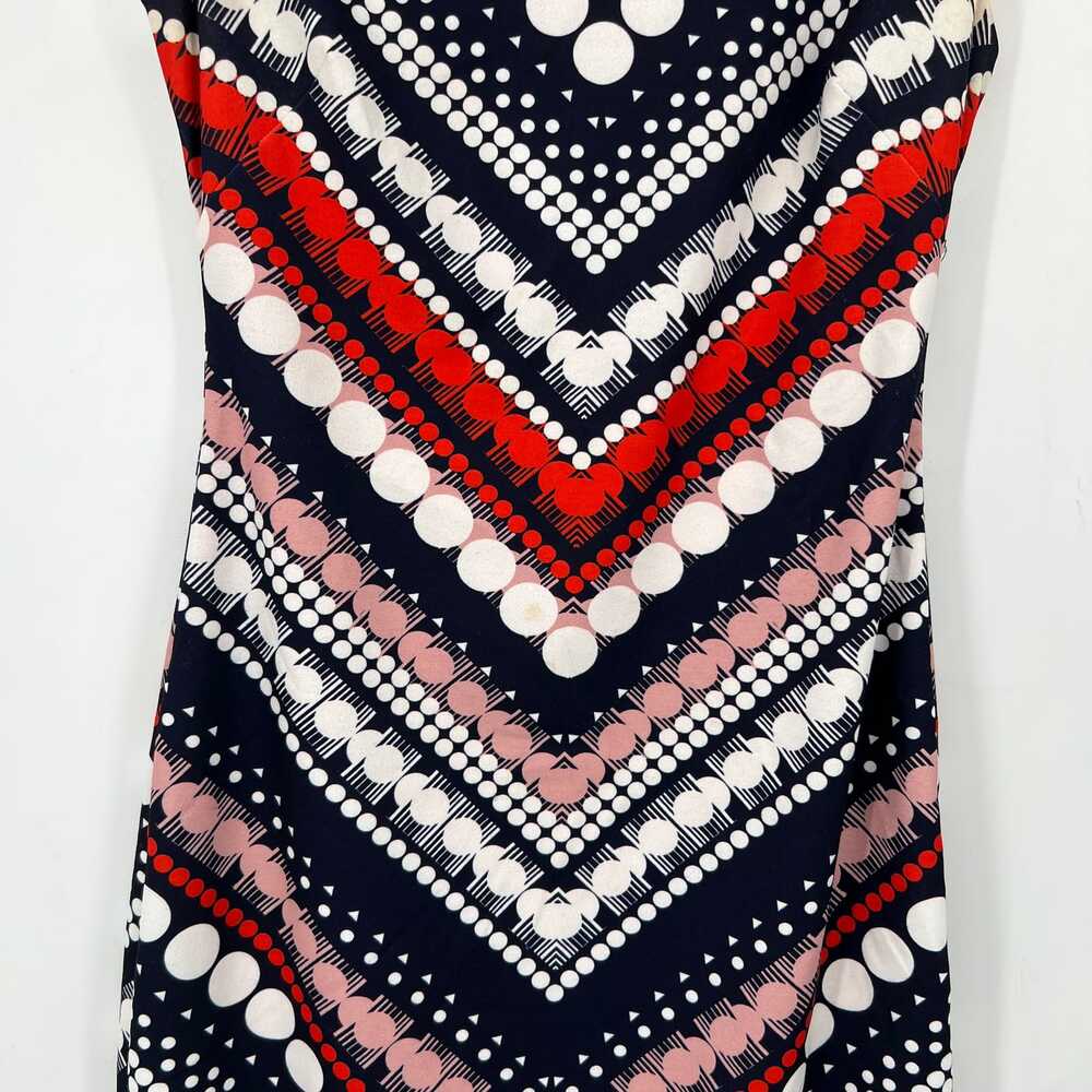 Vince Camuto Navy/White/Red Printed Dress | Midi Fit & Flare, Size 2 - Picture 10 of 10